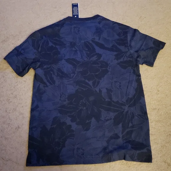 Original Penguin Blue Floral Polo like Dress T Shirt - Picture 4 of 4
